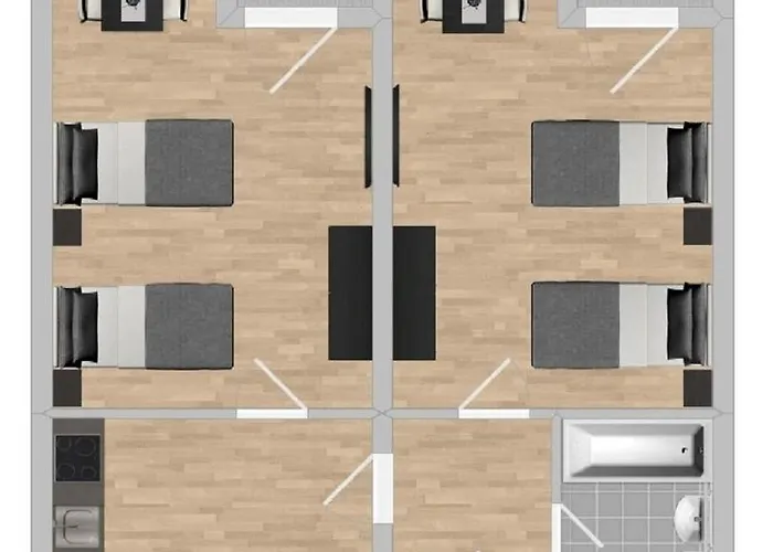 Sad161 - Gut Geschnittene Monteurwohnung Mit Balkon 招待所 3*